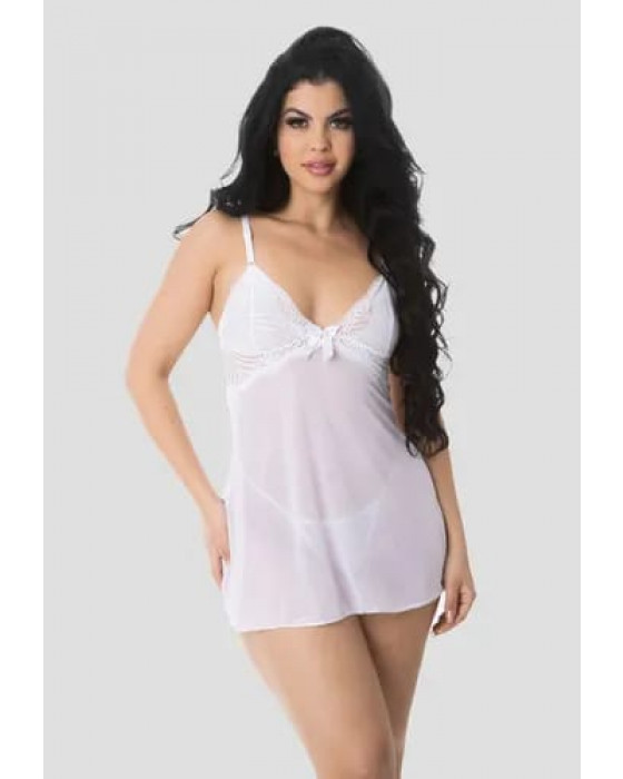 Lily Bianca Tül Gecelik Takımı-929